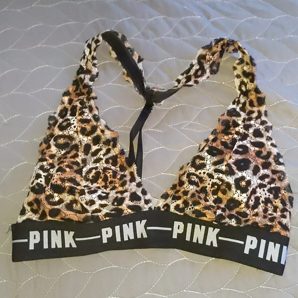 PINK cheetah bralete